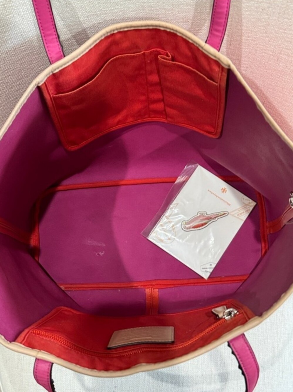 Coach Metro Leather Tote Style Number #F31326 In The Vermillion - Picture 4 of 5